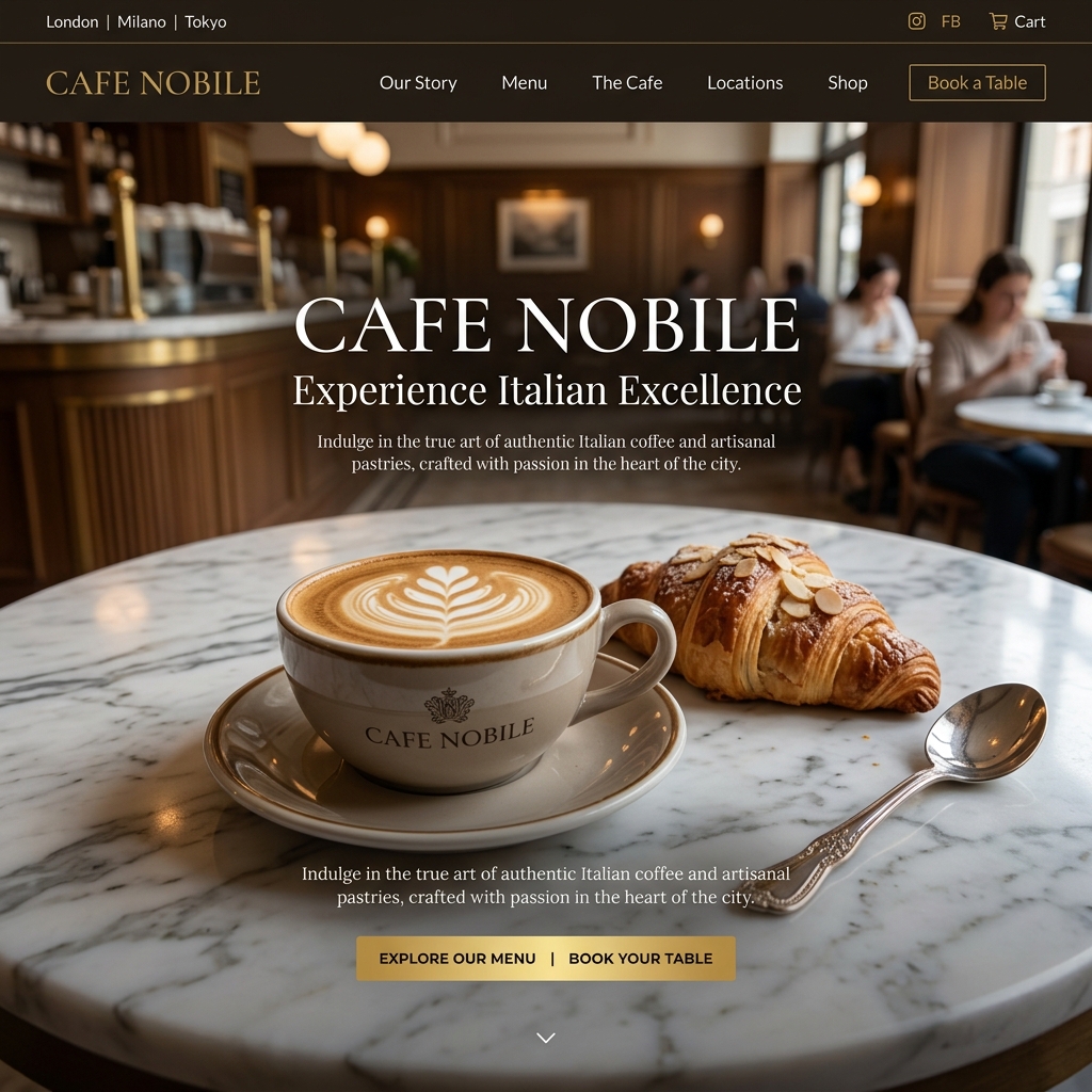 Cafe Nobile Website Preview
